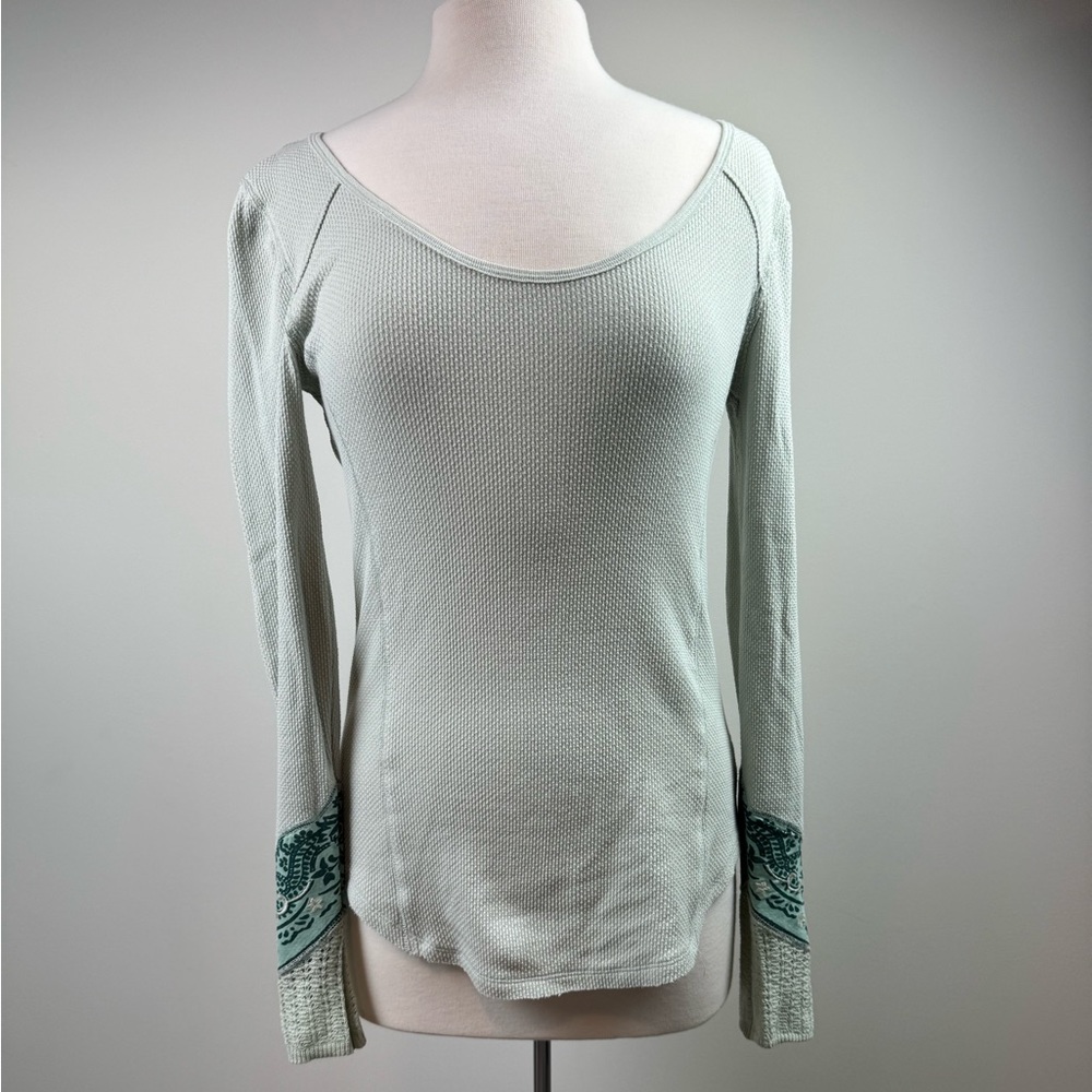 Free People mint bandana cuff thermal size L